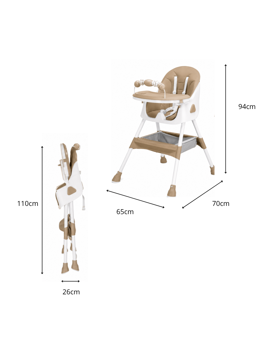 Chaise Haute Bébé Pliable | ESSENTIEL